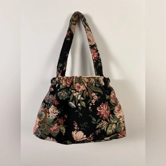 Vintage Floral Tapestry Shoulder Bag | Cottagecore - Picture 3 of 5
